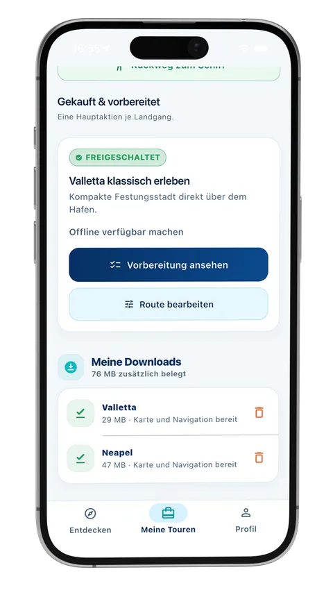 MeinLandgang App: Meine Touren und Offline-Downloads