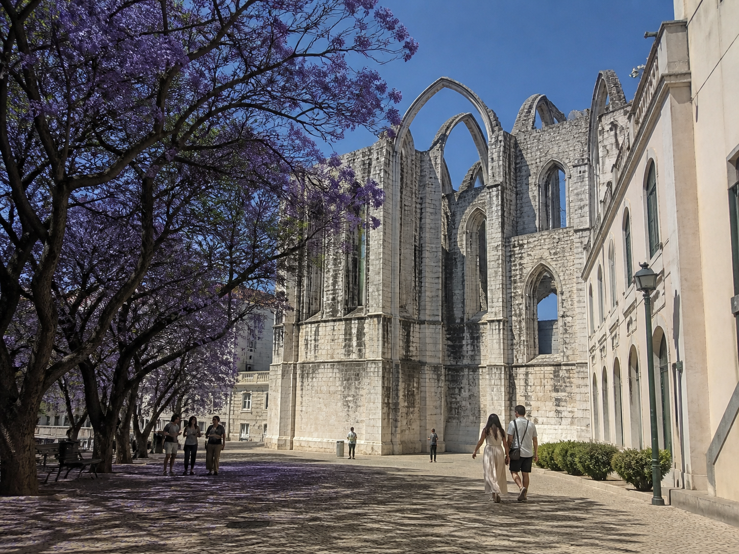 Largo do Carmo und Klosterruine in Lissabon