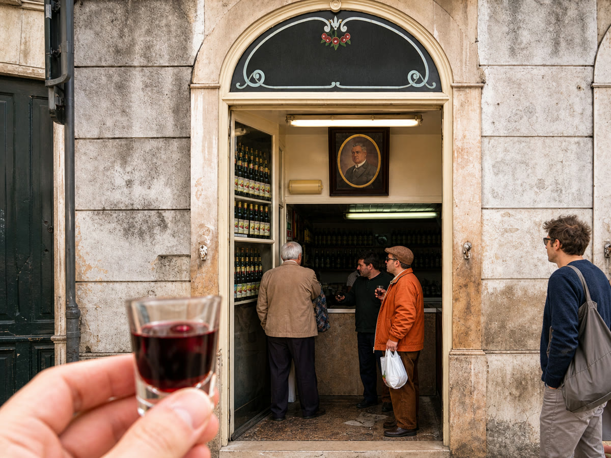 Ginjinha-Ausschank am Rossio in Lissabon